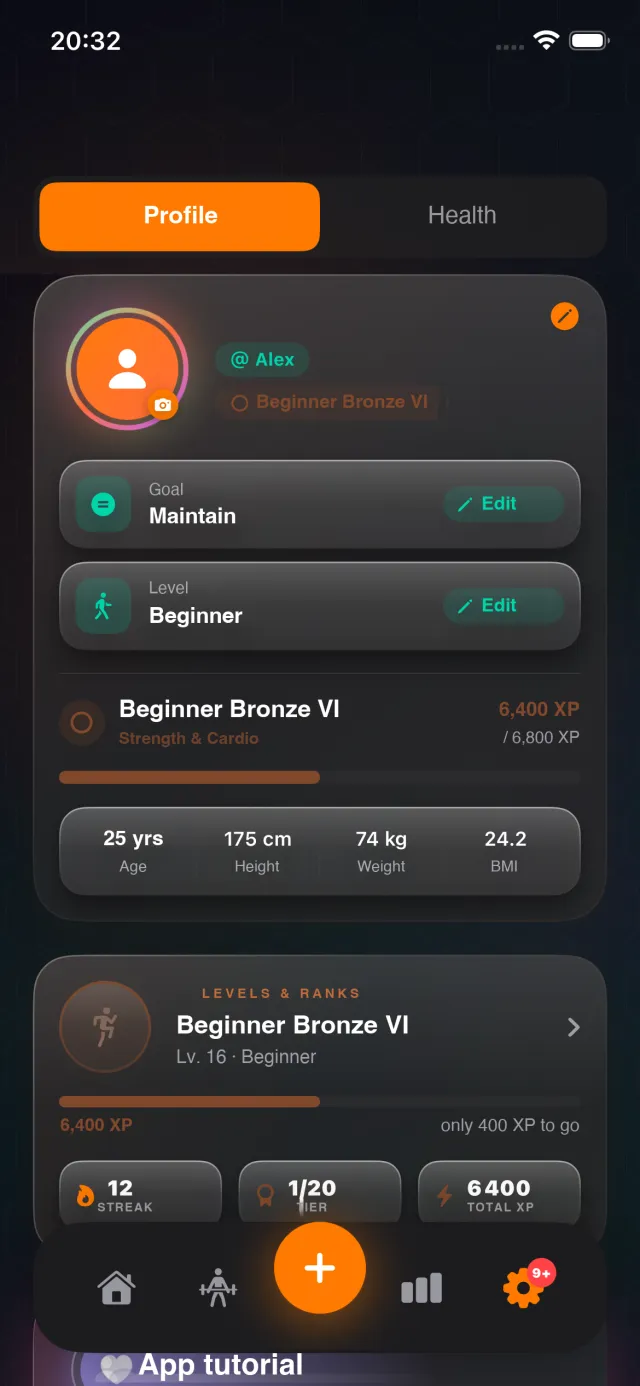 Aura profile and levels